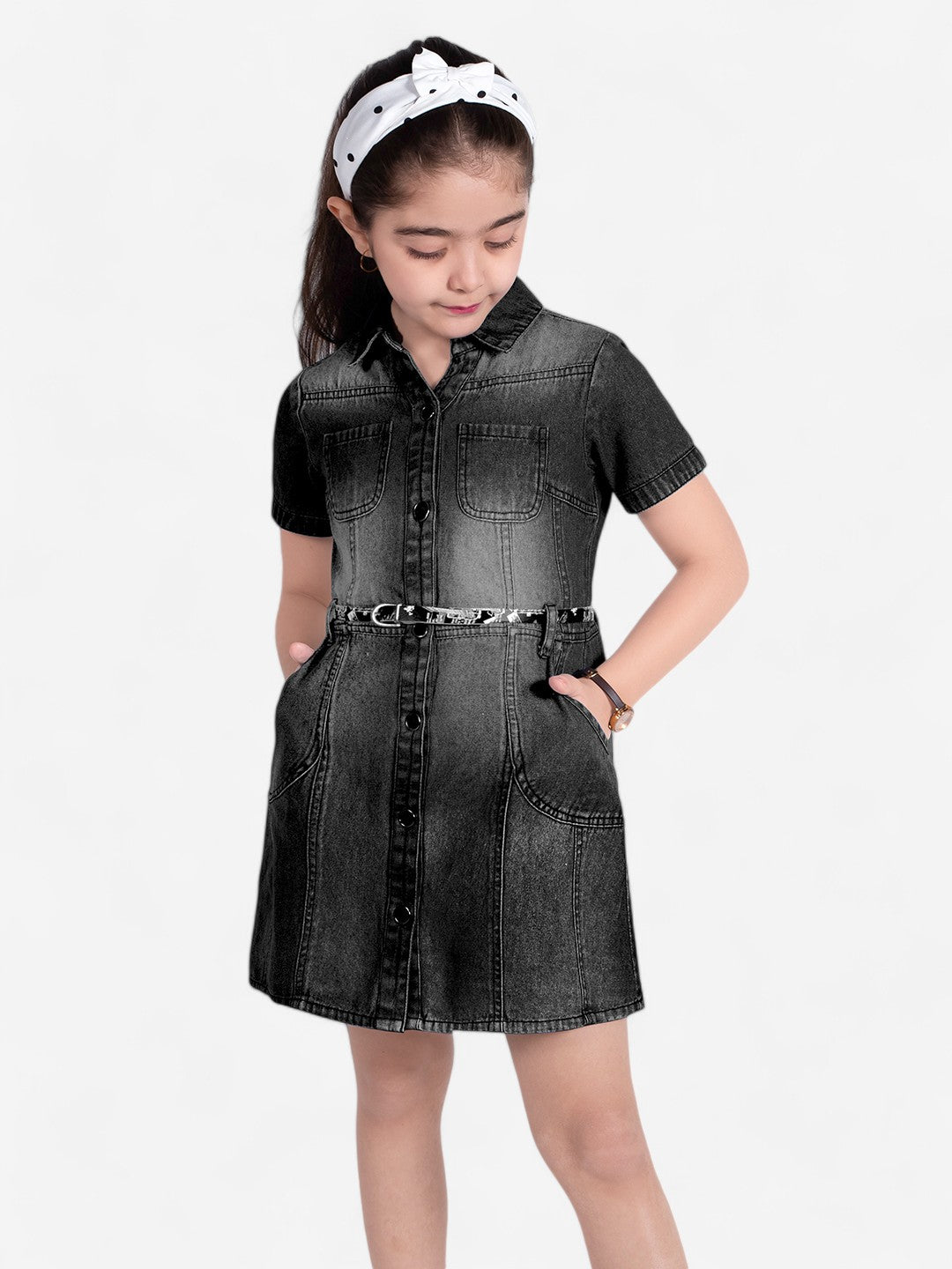 Girls denim shirt dress online