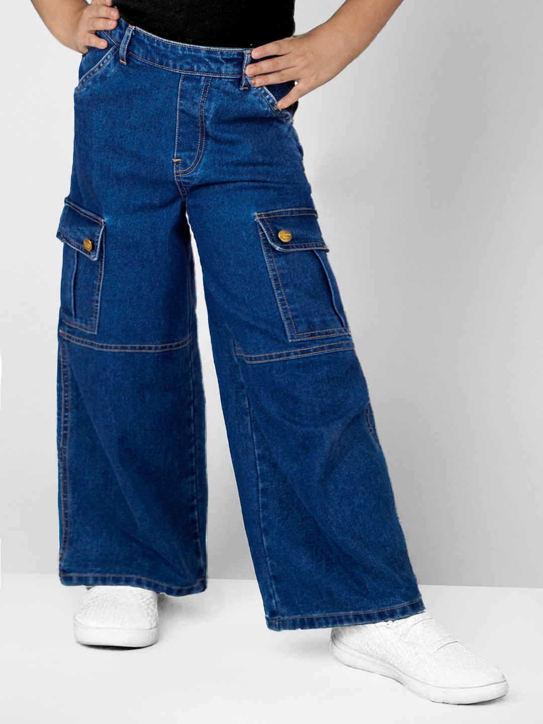 Boys Cotton Denim Cargo