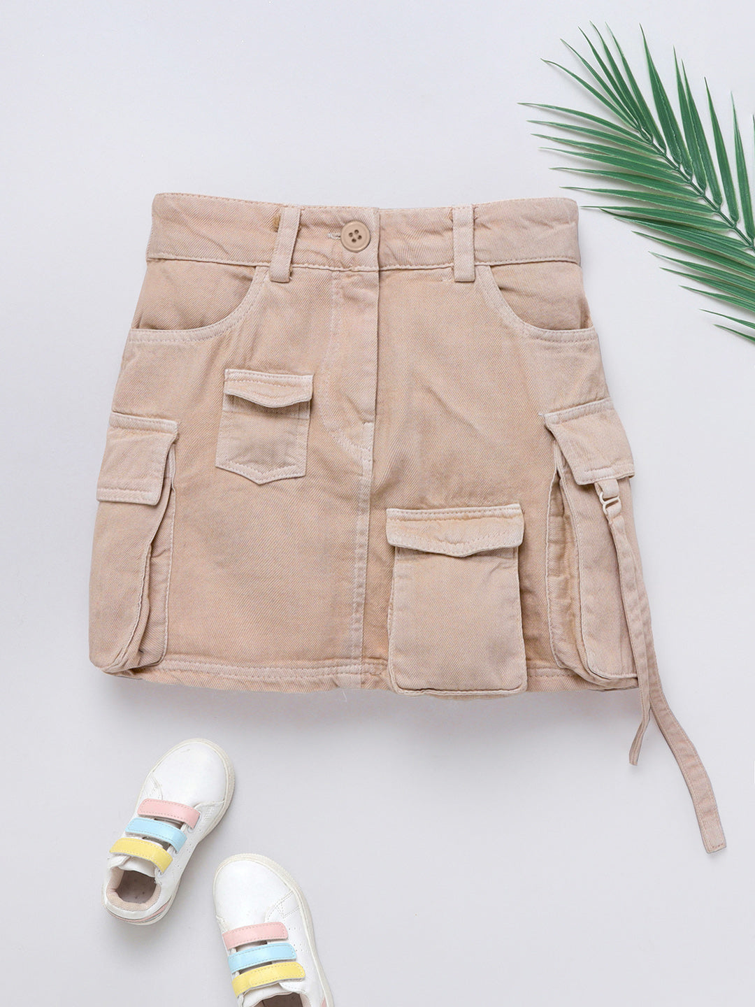 Girls Cotton Cargo Skirts