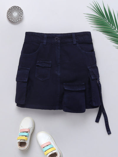 Girls Cotton Cargo Skirts