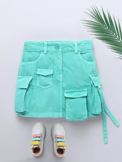 Girls Cotton Cargo Skirts