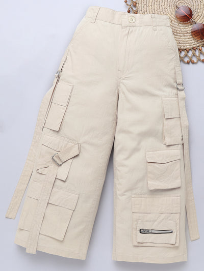 Girls Cotton Ten Pockets Cargo