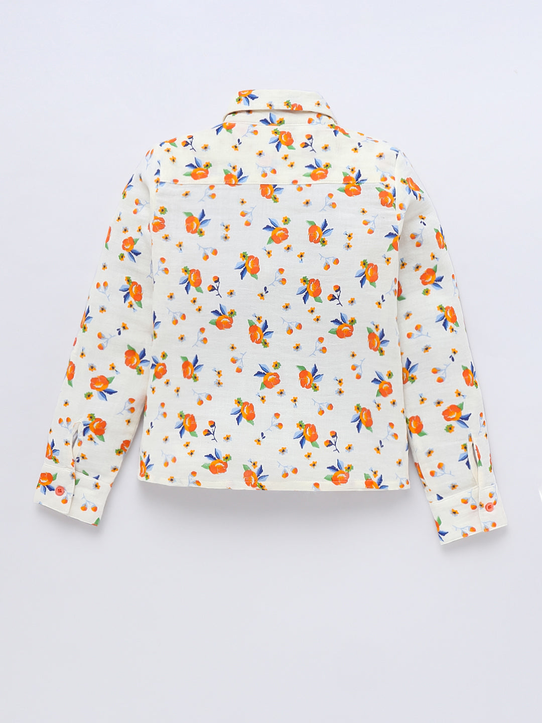 Girls Cotton Floral Shirt