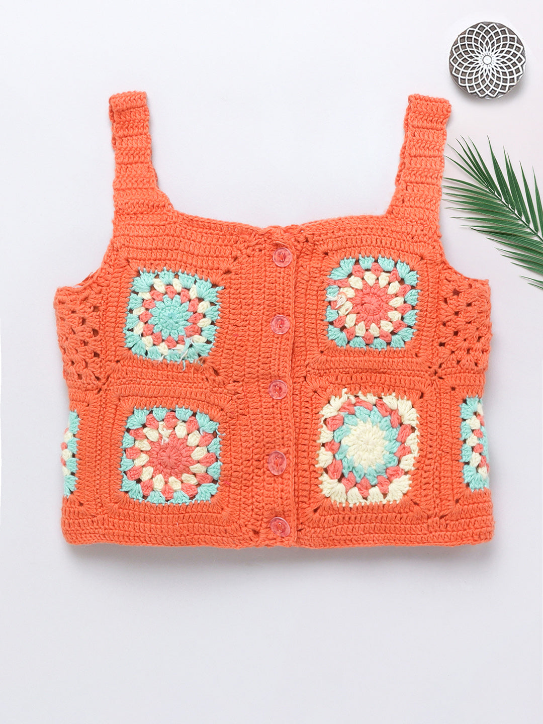 Girls Cotton Crochet Top