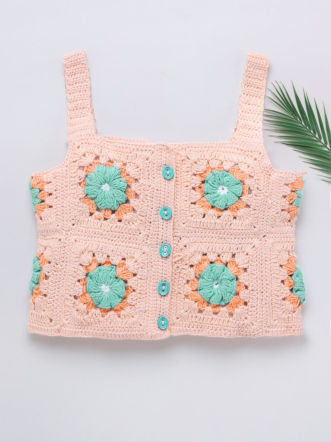 Girls Cotton Crochet Top