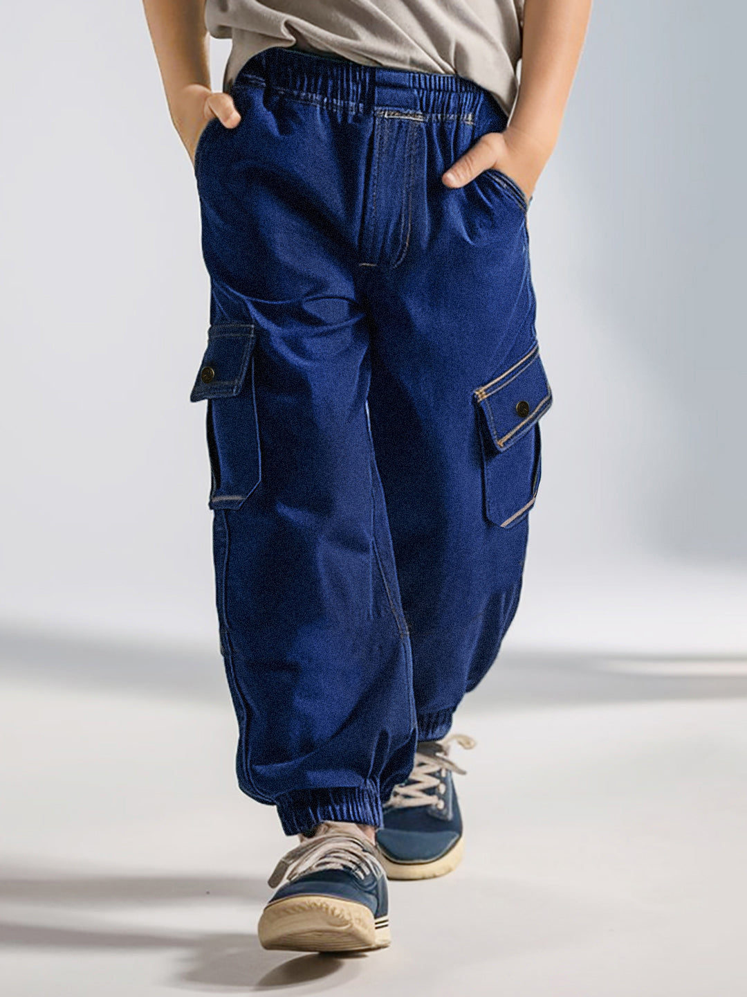 Boys Cotton Denim Cargo