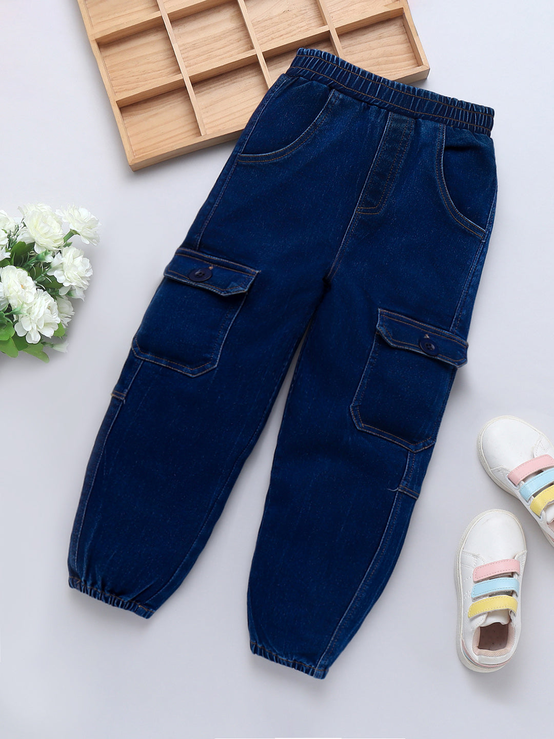 Cotton Denim Cargo for Girls & Boys