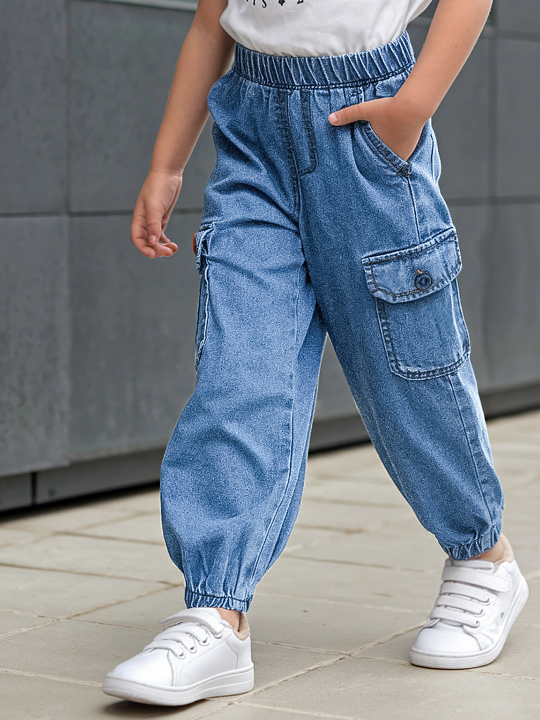 Cotton Denim Cargo for Girls & Boys