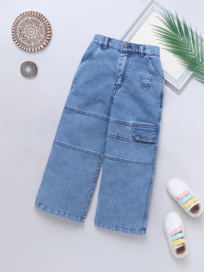 Cotton Denim Flared Jeans for Girls & Boys