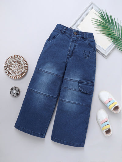 Cotton Denim Flared Jeans for Girls & Boys