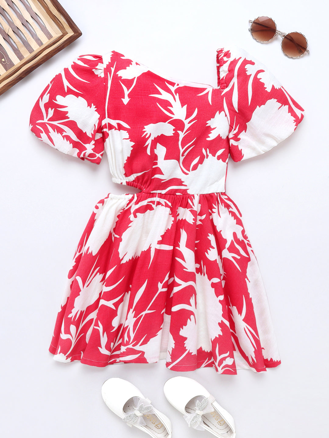 Girls Rayon Flared Dress