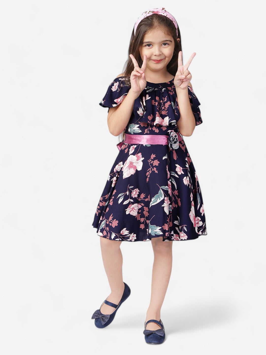 Girls Rayon Flared Dress