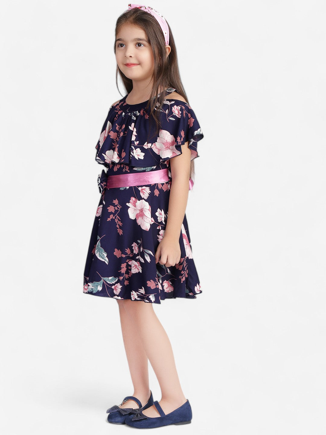 Girls Rayon Flared Dress