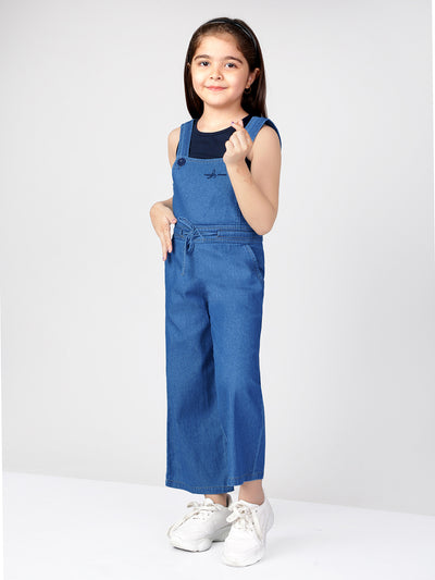 Girls Cotton Dungaree with T-Shirt