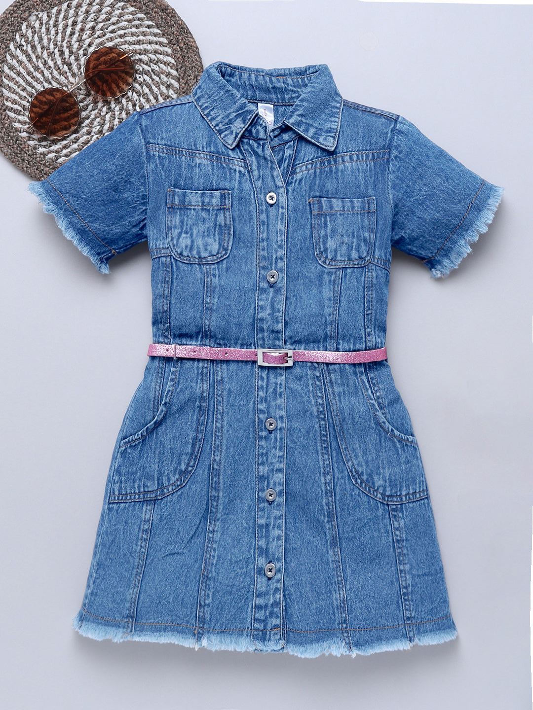 Girls Denim Shirt Dress