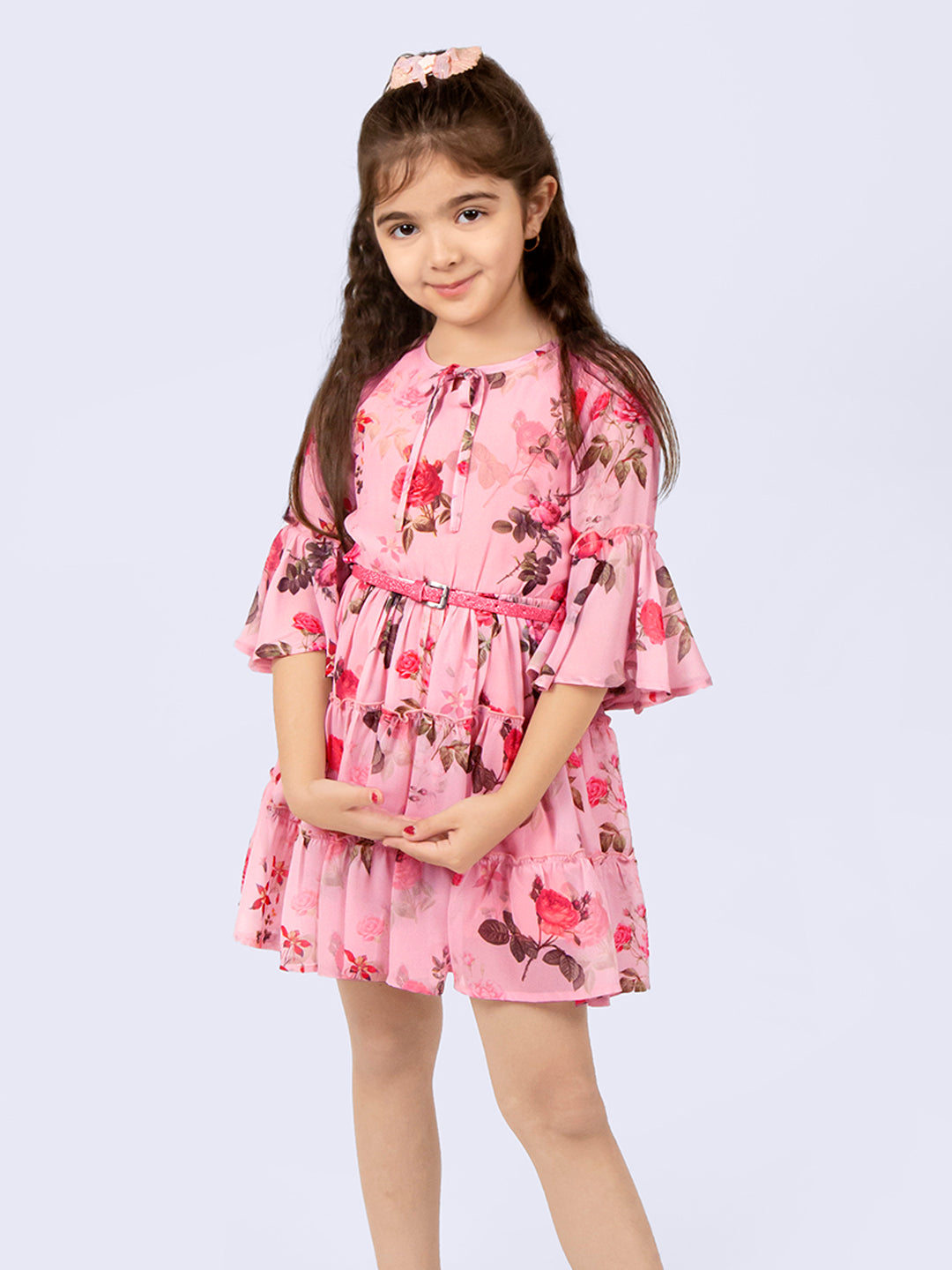 Girls Georgette Flared Dress