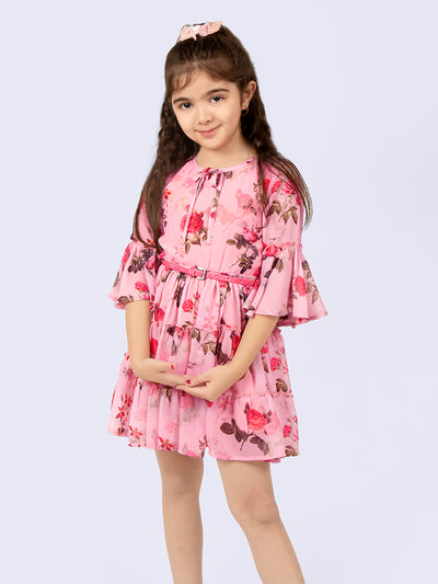 Girls Georgette Flared Dress