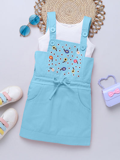 Girls Cotton Dress with T-Shirt