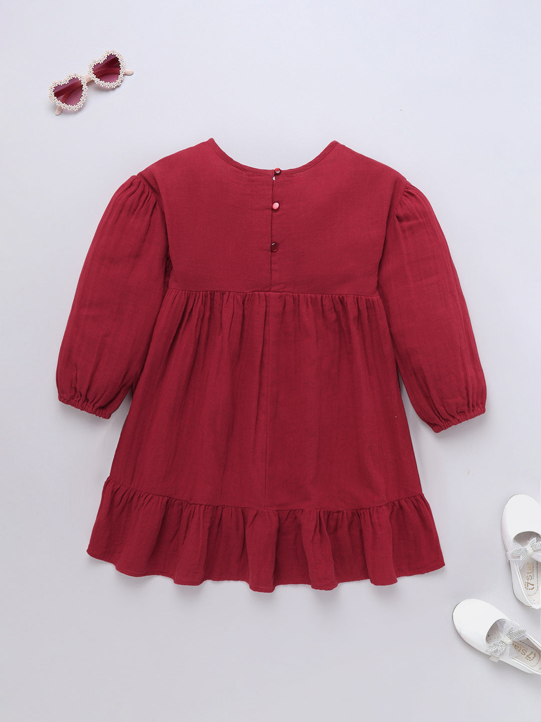 Girls Cotton Flared Dress