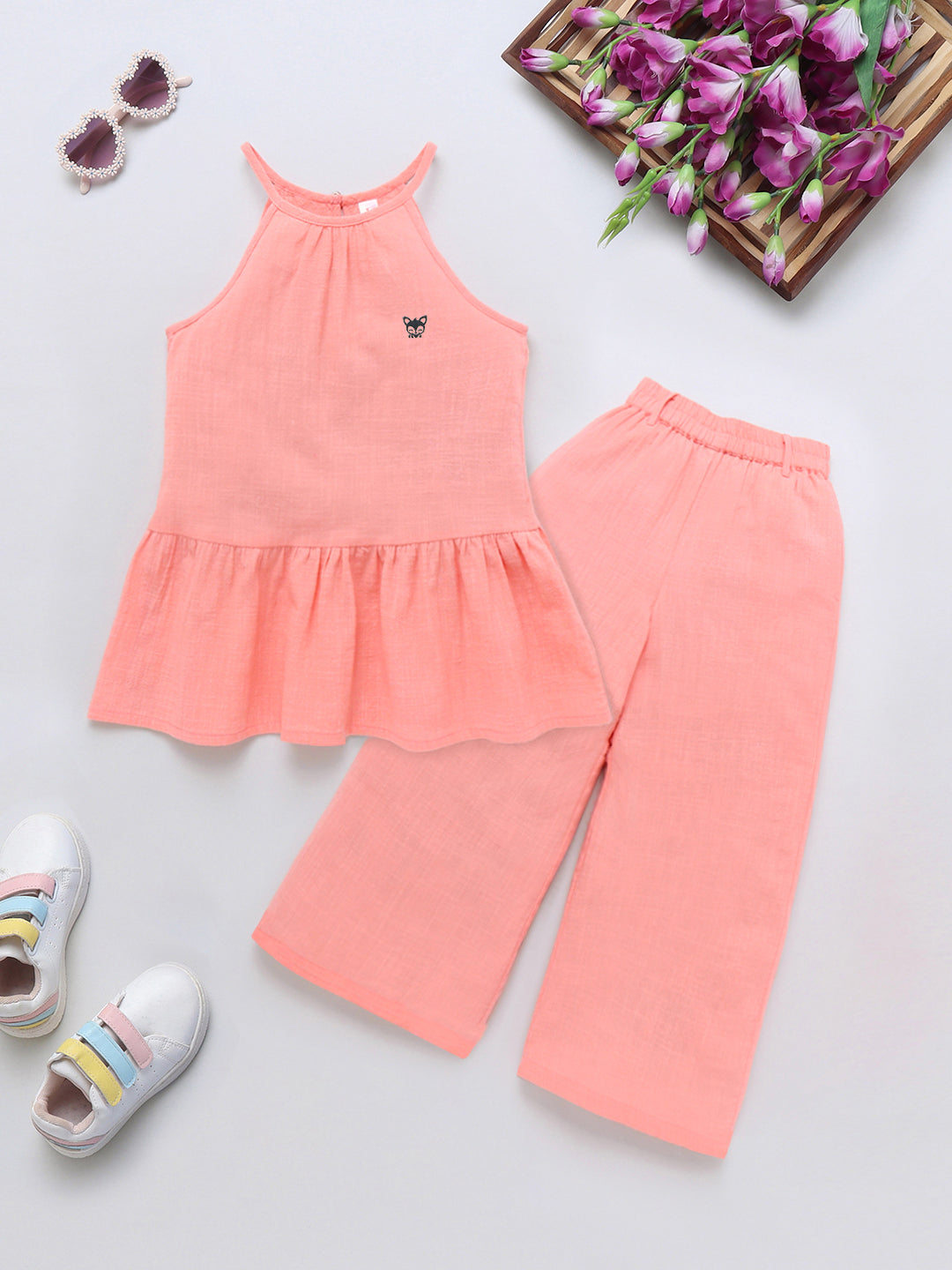 Girls Cotton Top with Palazzo