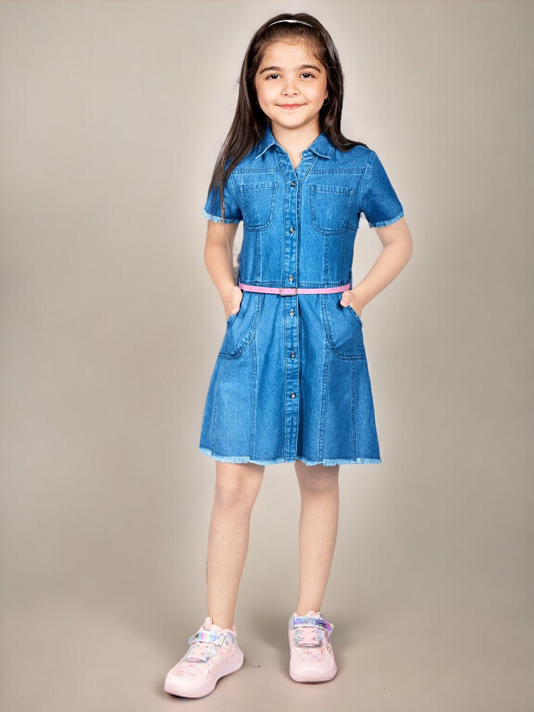Buy NEW C.T Casual Wear Light Denim Denim Dress for Girls - 12-24 Months at  Amazon.in