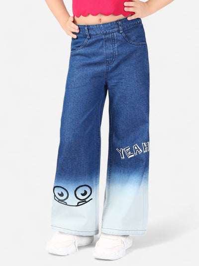 Girls Denim Embroidered Jeans