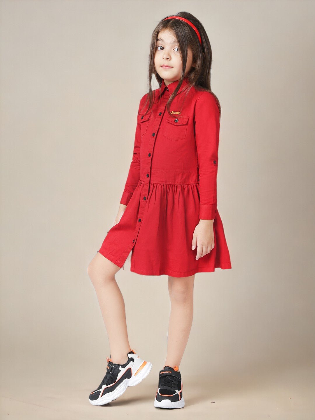 max Girl's Cotton A-Line Above The Knee Casual Dress  (P23CCT13FUCHSIA_Fuchsia : Amazon.in: Clothing & Accessories